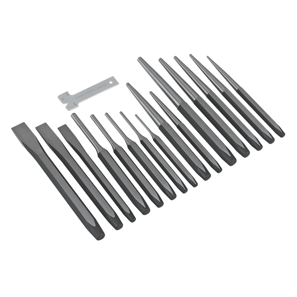 Sealey AK9216 | Premier Punch & Chisel Set 16pc