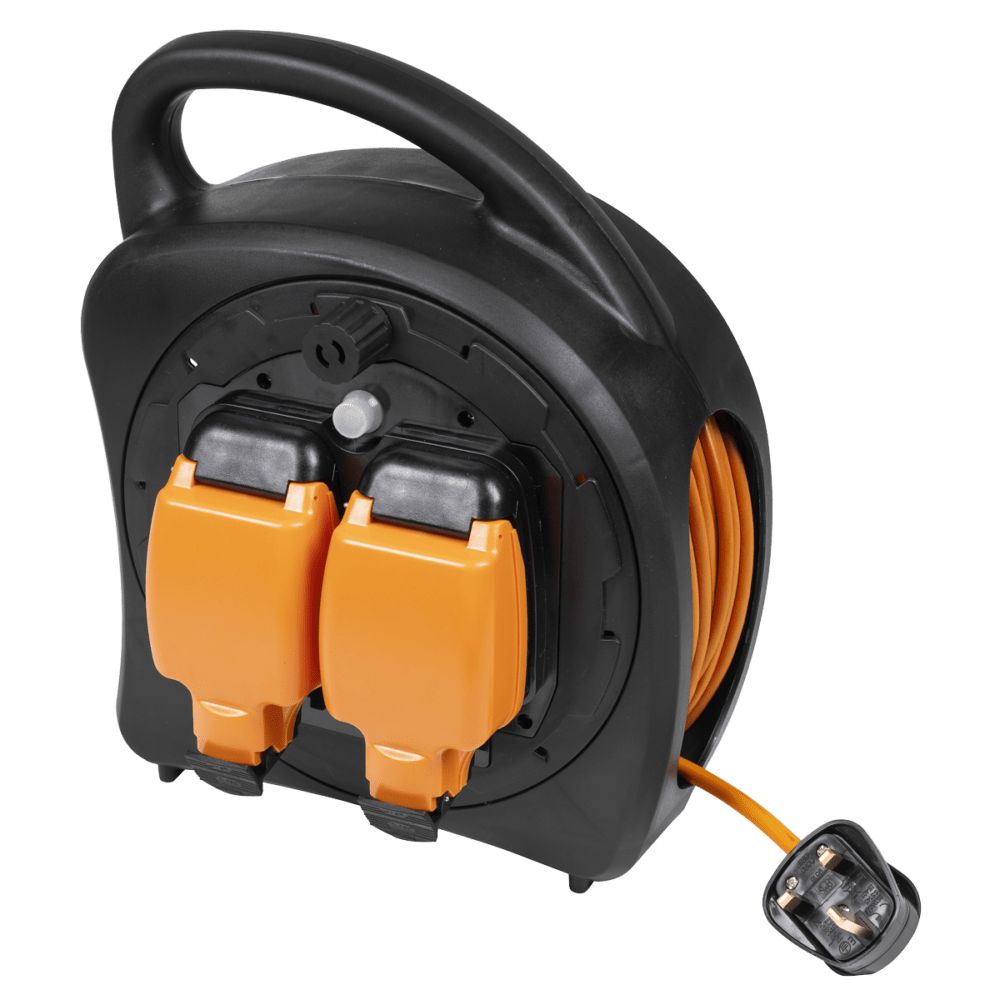 Sealey GCR30 | 30m Weatherproof Extension Reel with Thermal Trip 2 x 230V