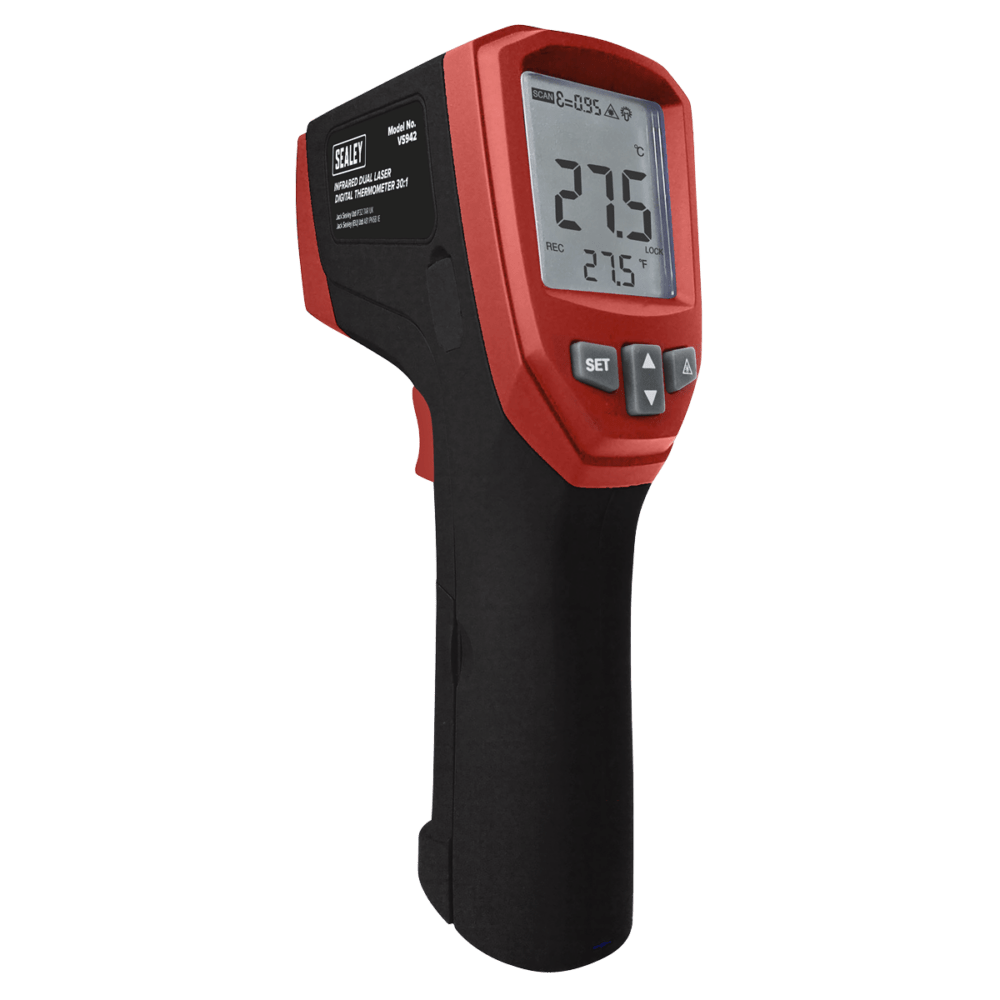 Sealey VS942 | Infrared Dual Laser Digital Thermometer 30:1