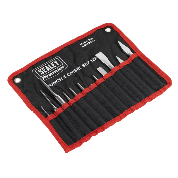 Sealey AK9129 | Premier Punch & Chisel Set 12pc