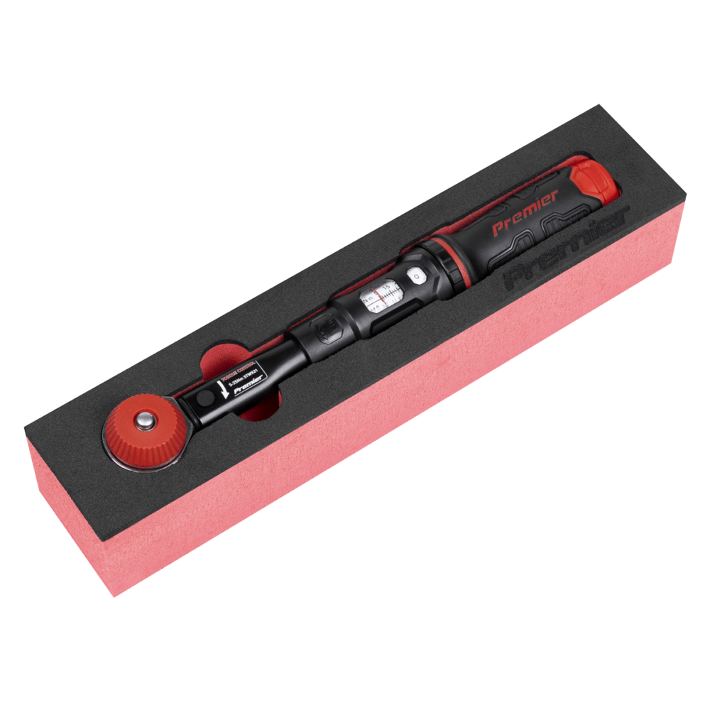 Sealey STW921 | Premier Black Calibrated Micrometer Torque Wrench with 1/4″Sq Push Through Drive 5 25Nm