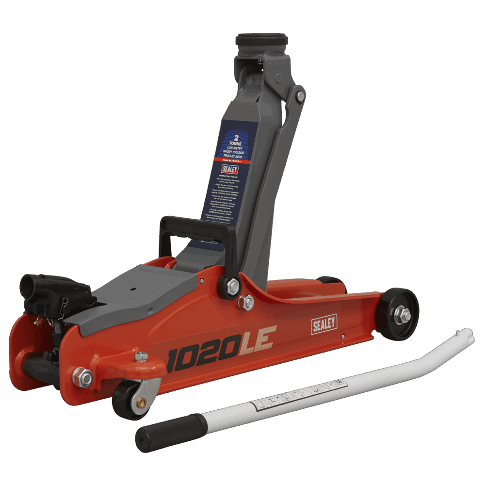 Sealey 1020LE | Low Profile Short Chassis Trolley Jack 2 Tonne - Red
