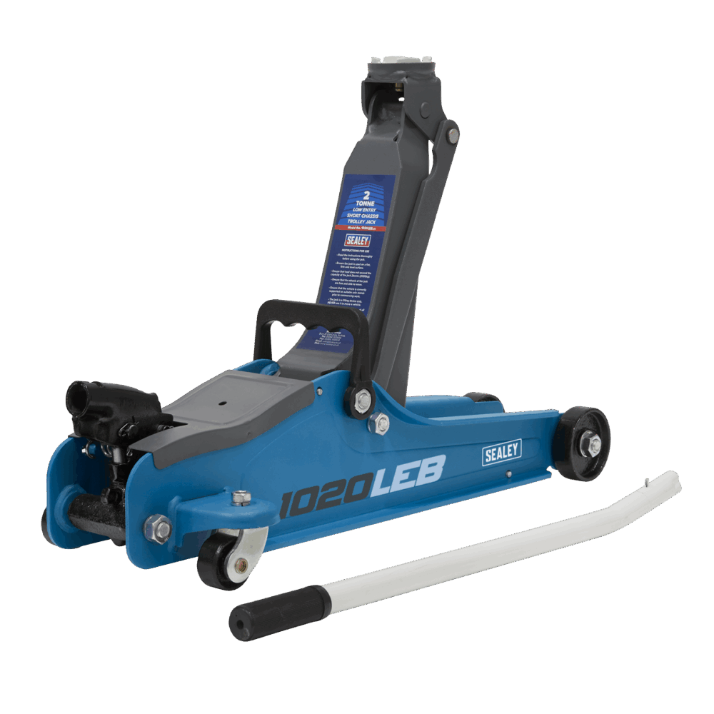Sealey 1020LEB | Low Profile Short Chassis Trolley Jack 2 Tonne - Blue