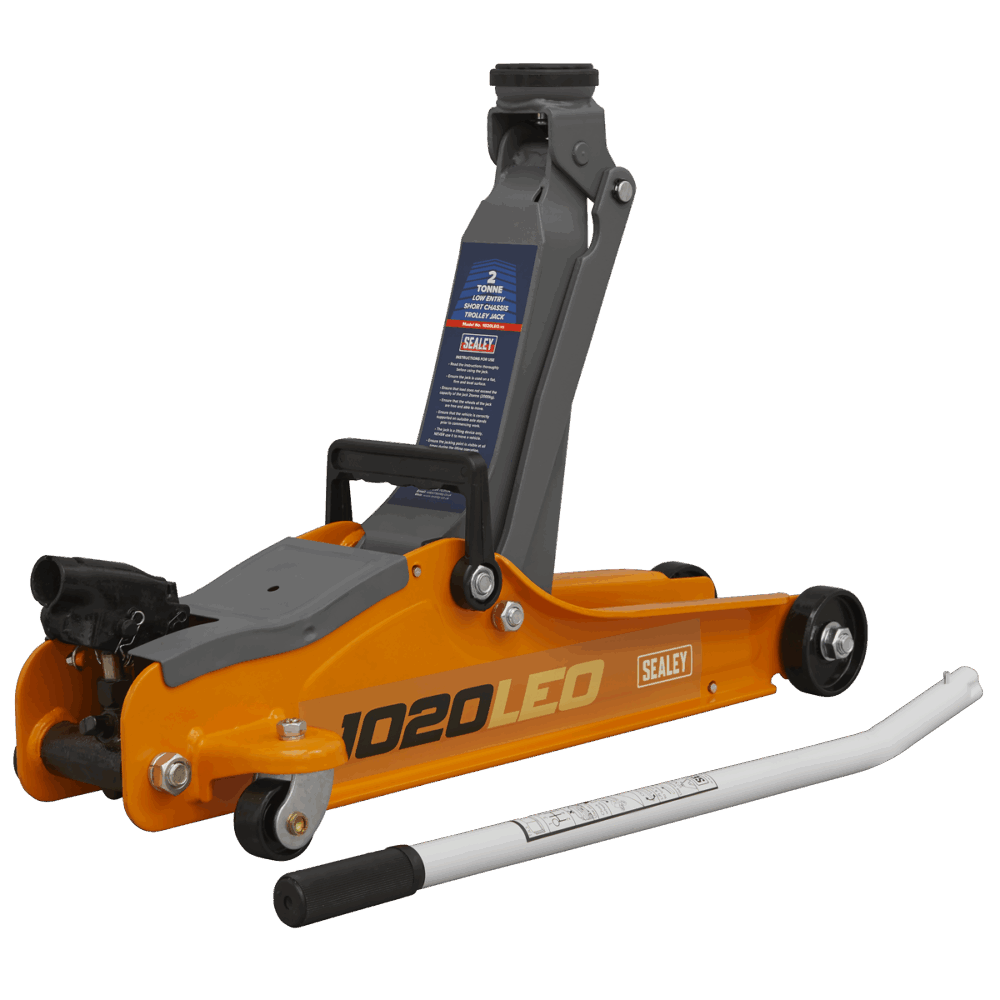 Sealey 1020LEO | Low Profile Short Chassis Trolley Jack 2 Tonne - Orange