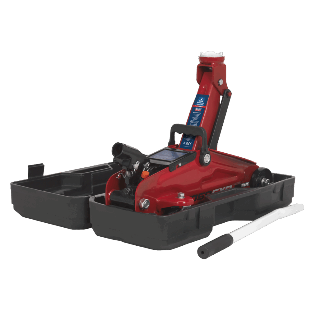 Sealey 1050CXD | Short Chassis Trolley Jack with Storage Case 2 Tonne