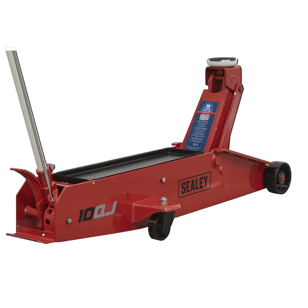 Sealey 10QJ | Premier Long Reach Trolley Jack 10 Tonne