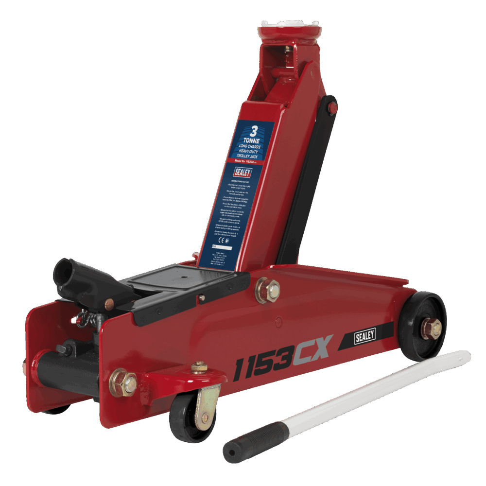 Sealey 1153CX | Heavy-Duty Long Reach Trolley Jack 3 Tonne