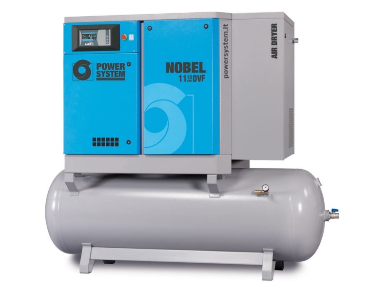 Power Systems NOBEL 1110-500 DV-DF (LGN) | 22 - 56 CFM 10 Bar 500 Litre Receiver Mounted Variable Speed Air Compressor with Dryer and Filters