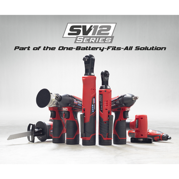 Sealey CP1210KIT │ SV12 Series 75mm Cordless Angle Grinder Kit 12V 2Ah - 2 Batteries