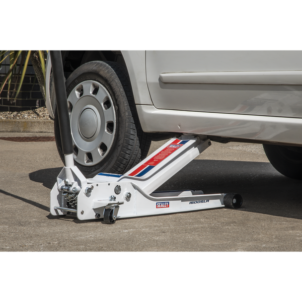 Sealey 1500SLR | Low Profile Long Reach Rocket Lift Trolley Jack 1.5 Tonne