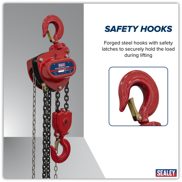 Sealey CB3000 │ 3m Chain Block 3 Tonne