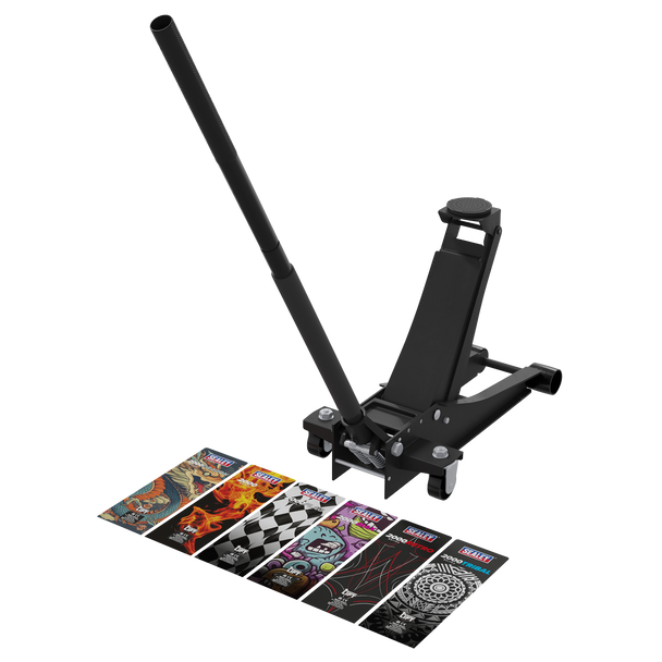 Sealey 2000CB  |  Low Entry Custom Design Trolley Jack with Rocket Lift 2 Tonne - Black