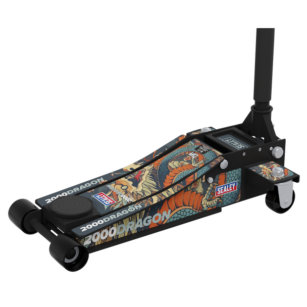 Sealey 2000CB  |  Low Entry Custom Design Trolley Jack with Rocket Lift 2 Tonne - Black
