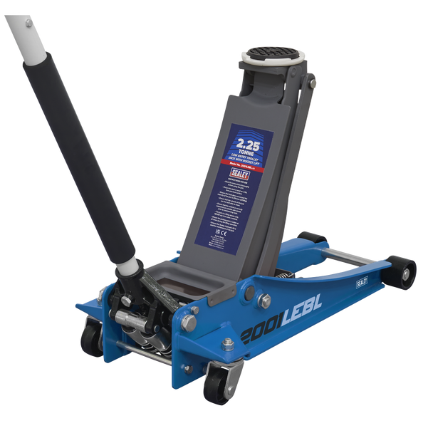 Sealey 2001LEBL | Low Profile Trolley Jack with Rocket Lift 2.25 Tonne - Blue