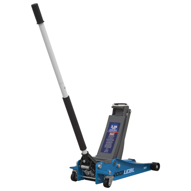 Sealey 2001LEBL | Low Profile Trolley Jack with Rocket Lift 2.25 Tonne - Blue