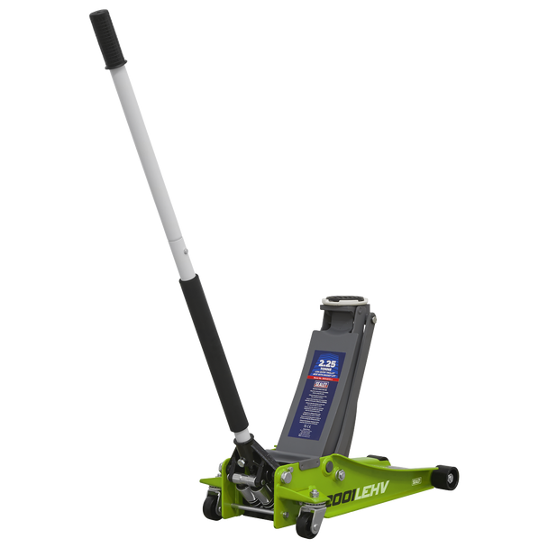 Sealey 2001LEHV | Low Profile Rocket Lift Trolley Jack 2.25 Tonne - Green