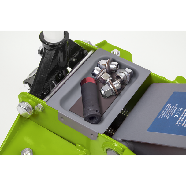 Sealey 2001LEHV | Low Profile Rocket Lift Trolley Jack 2.25 Tonne - Green