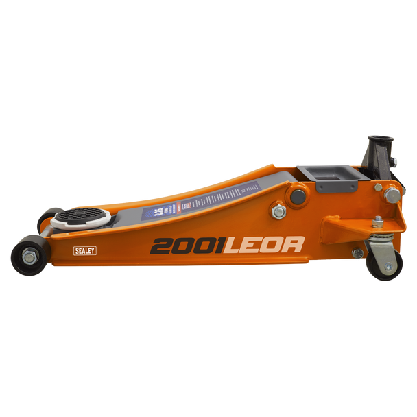 Sealey 2001LEOR  |  Low Profile Trolley Jack with Rocket Lift 2.25 Tonne - Orange