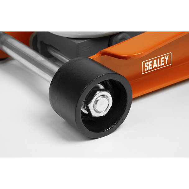 Sealey 2001LEOR  |  Low Profile Trolley Jack with Rocket Lift 2.25 Tonne - Orange
