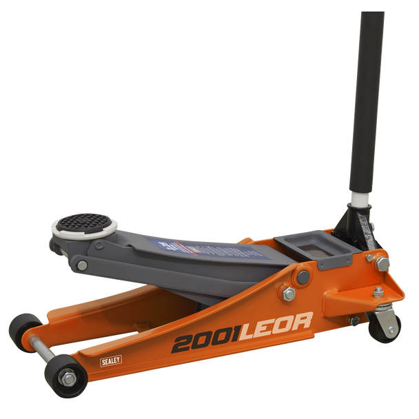 Sealey 2001LEOR  |  Low Profile Trolley Jack with Rocket Lift 2.25 Tonne - Orange
