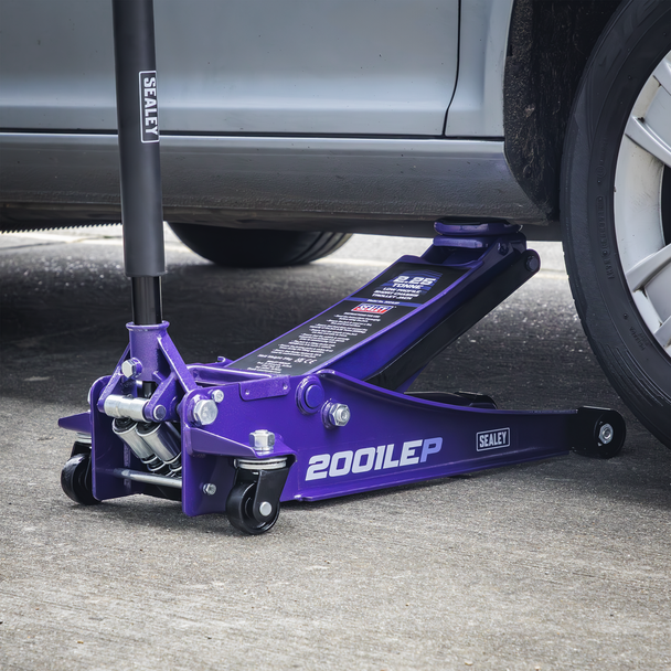 Sealey 2001LEP  |  Low Profile Trolley Jack with Rocket Lift 2.25 Tonne - Purple