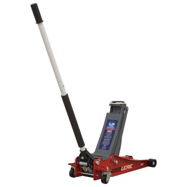Sealey 2001LERE | Low Profile Trolley Jack with Rocket Lift 2.25 Tonne - Red