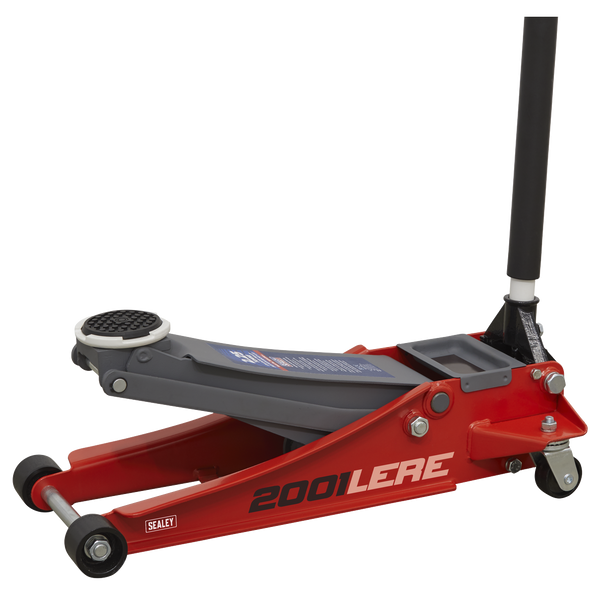 Sealey 2001LERE | Low Profile Trolley Jack with Rocket Lift 2.25 Tonne - Red