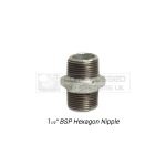 1 1/2" BSP Galvanized Hexagon Nipple