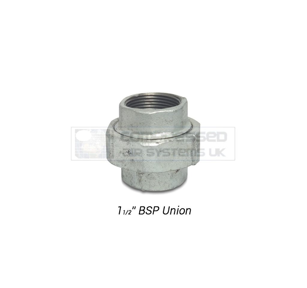 1 1/2" BSP Galvanized Union