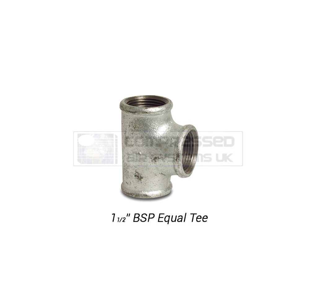 1 1/2" BSP Galvanized Equal Tee