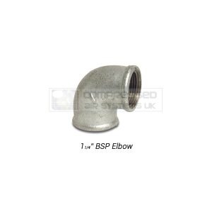 1 1/4" BSP Galvanized Elbow