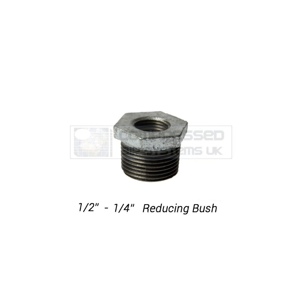 1/2" - 1/4" BSP Galvanized Reducing Bush