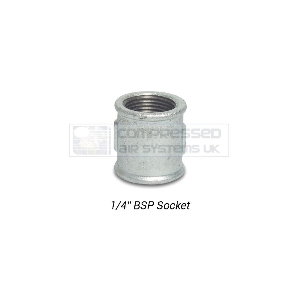 1/4" BSP Galvanized Socket
