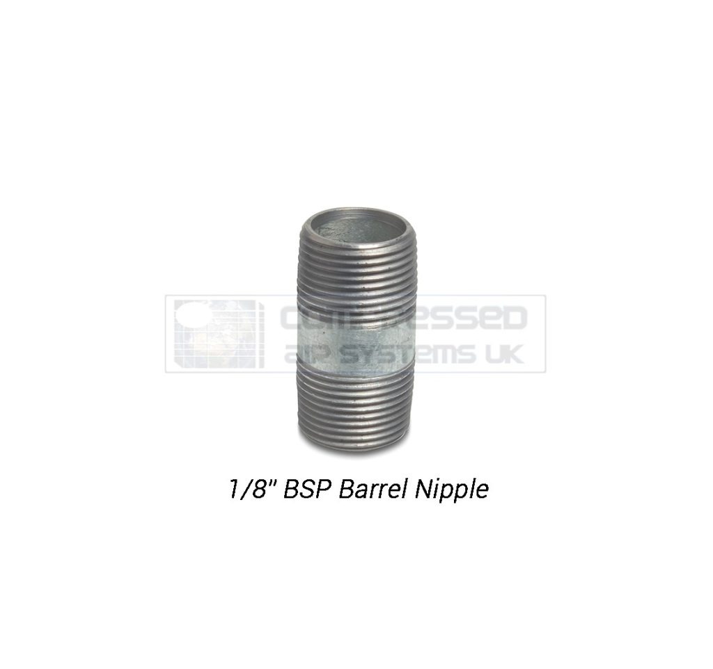 1/8" BSP Galvanized Barrel Nipple