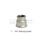 1" - 3/4" BSP Galvanized Reducing Socket