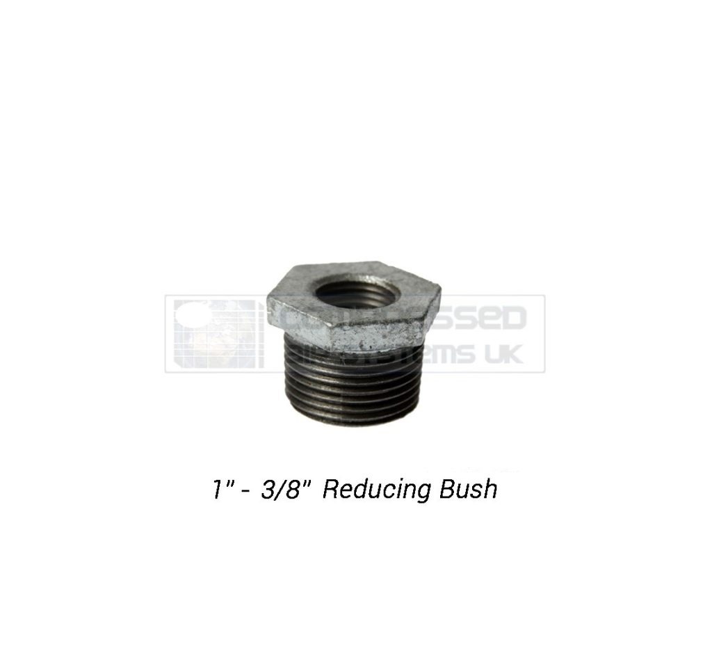 1 - 3/8" BSP Galvanized Reducing Bush
