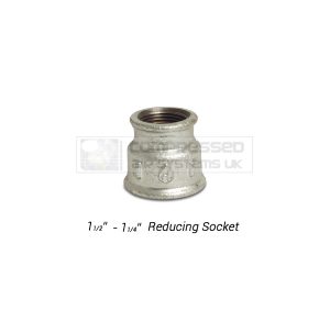 1 1/2" - 1 1/4" Galvanized Reducing Socket