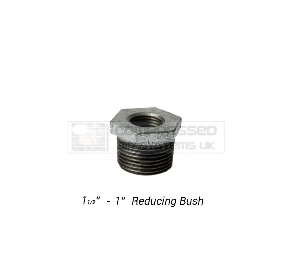 1 1/2" - 1" BSP Galvanized Reducing Bush