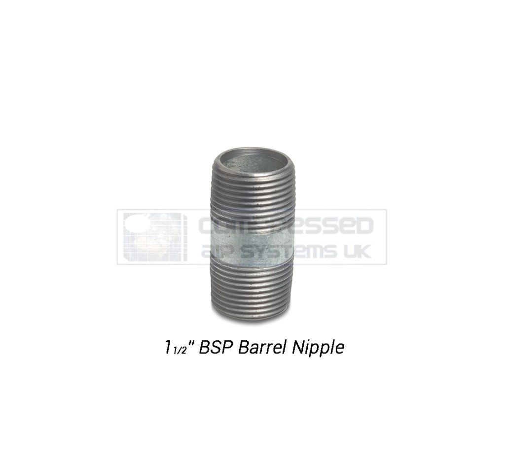 1 1/2" BSP x 80mm Galvanized Barrel Nipple