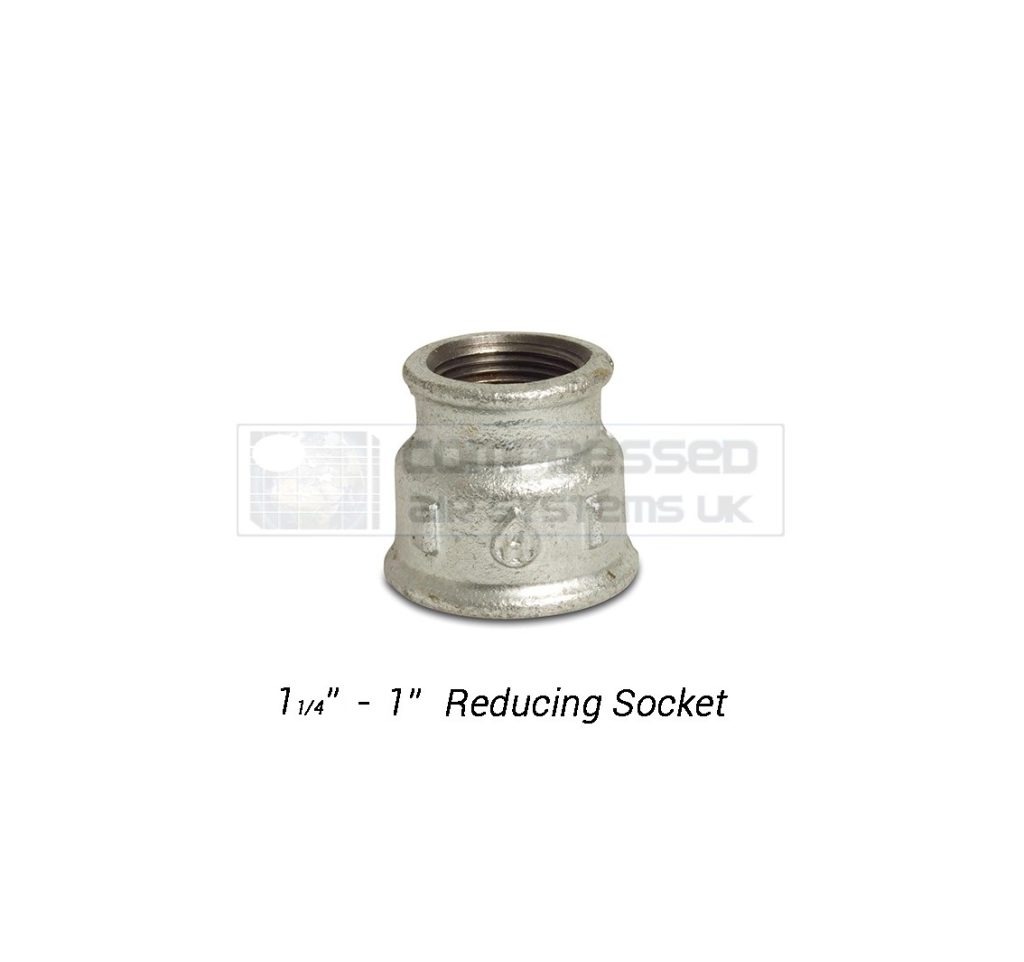 1 1/4" - 1" Galvanized Reducing Socket