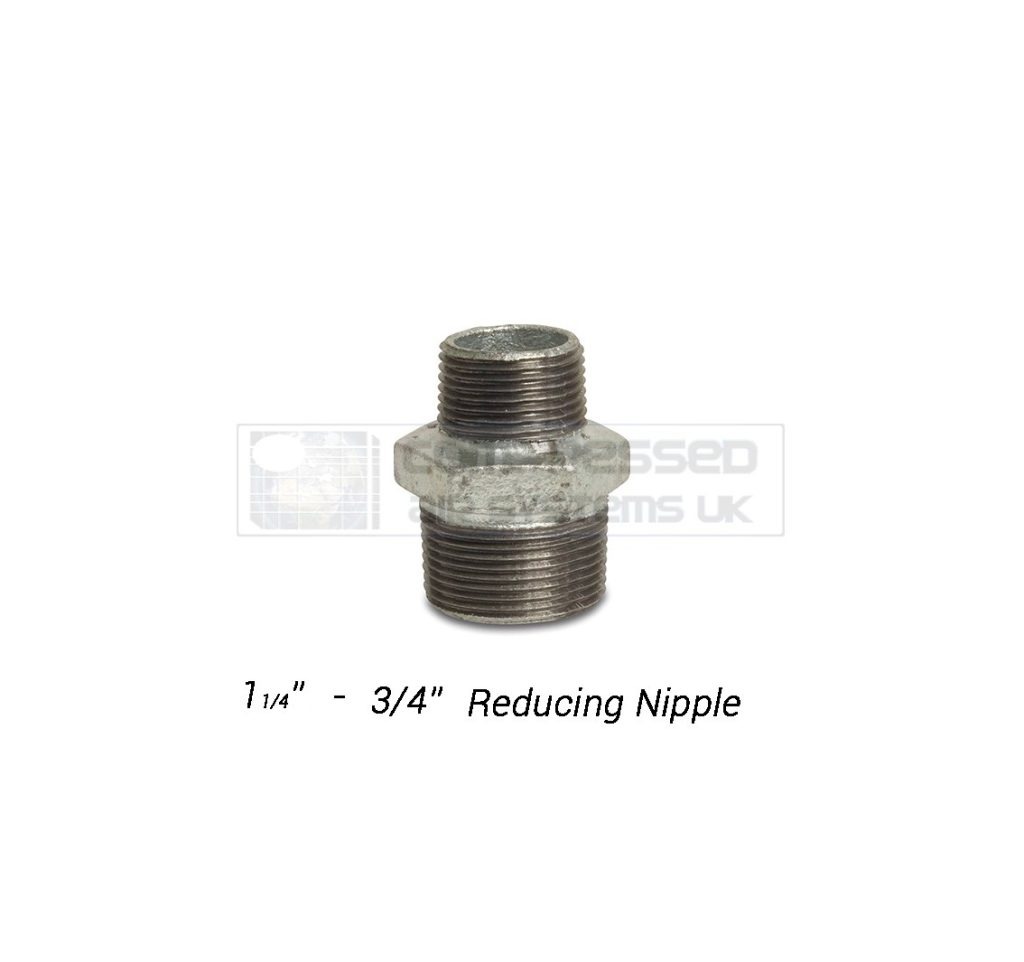 1 1/4" - 3/4" Galvanized Reducing Nipple