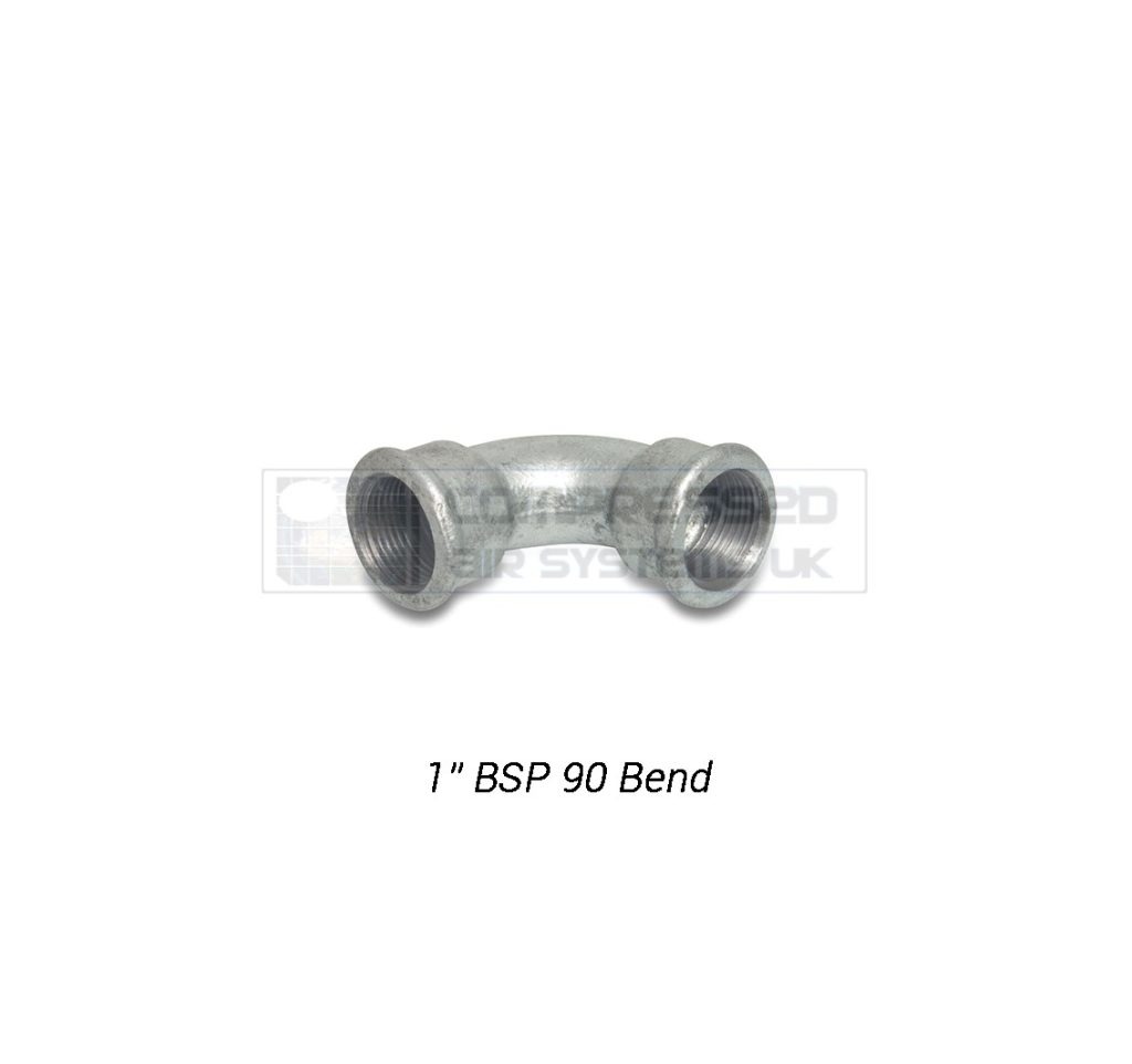 1" BSP Galvanized 90 Degree Female Bend