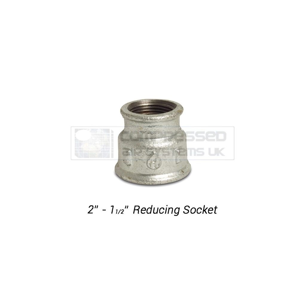 2" - 1 1/2" Galvanized Reducing Socket