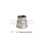 2" - 1 1/4" Galvanized Reducing Socket