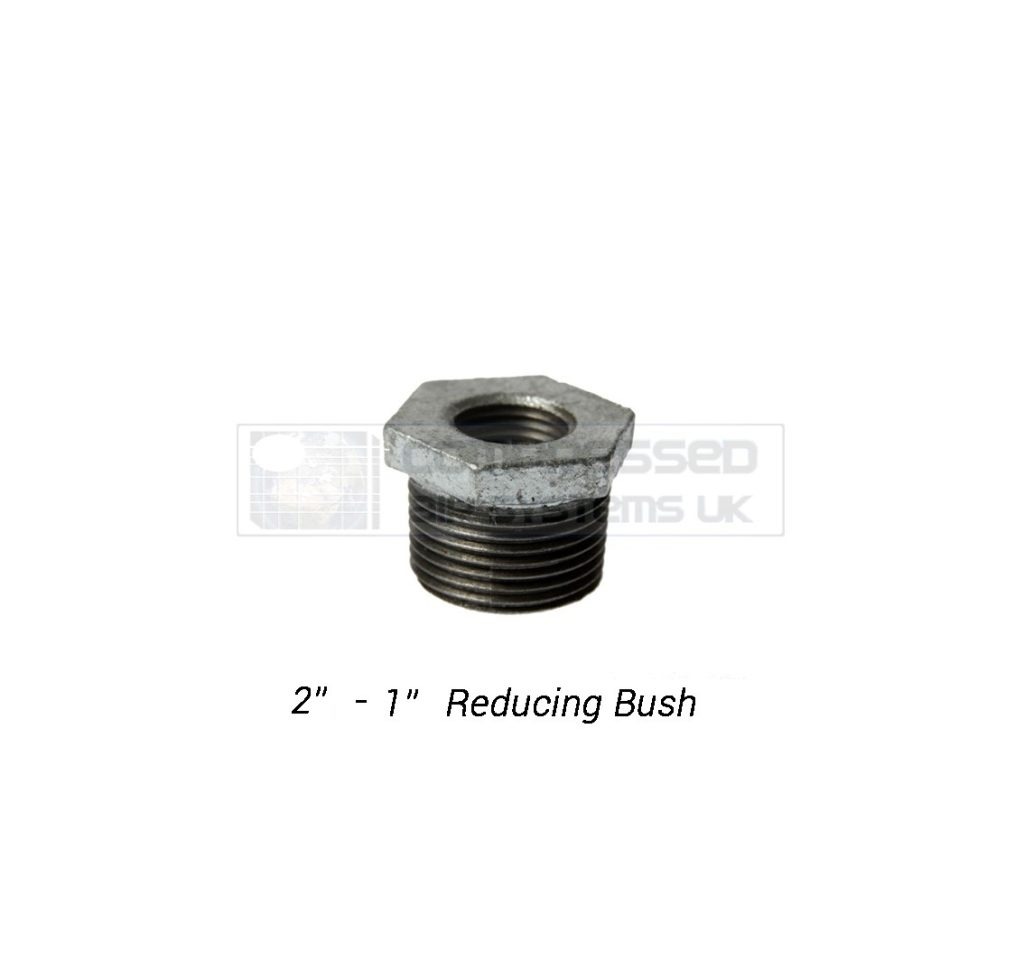 2" - 1" BSP Galvanized Reducing Bush
