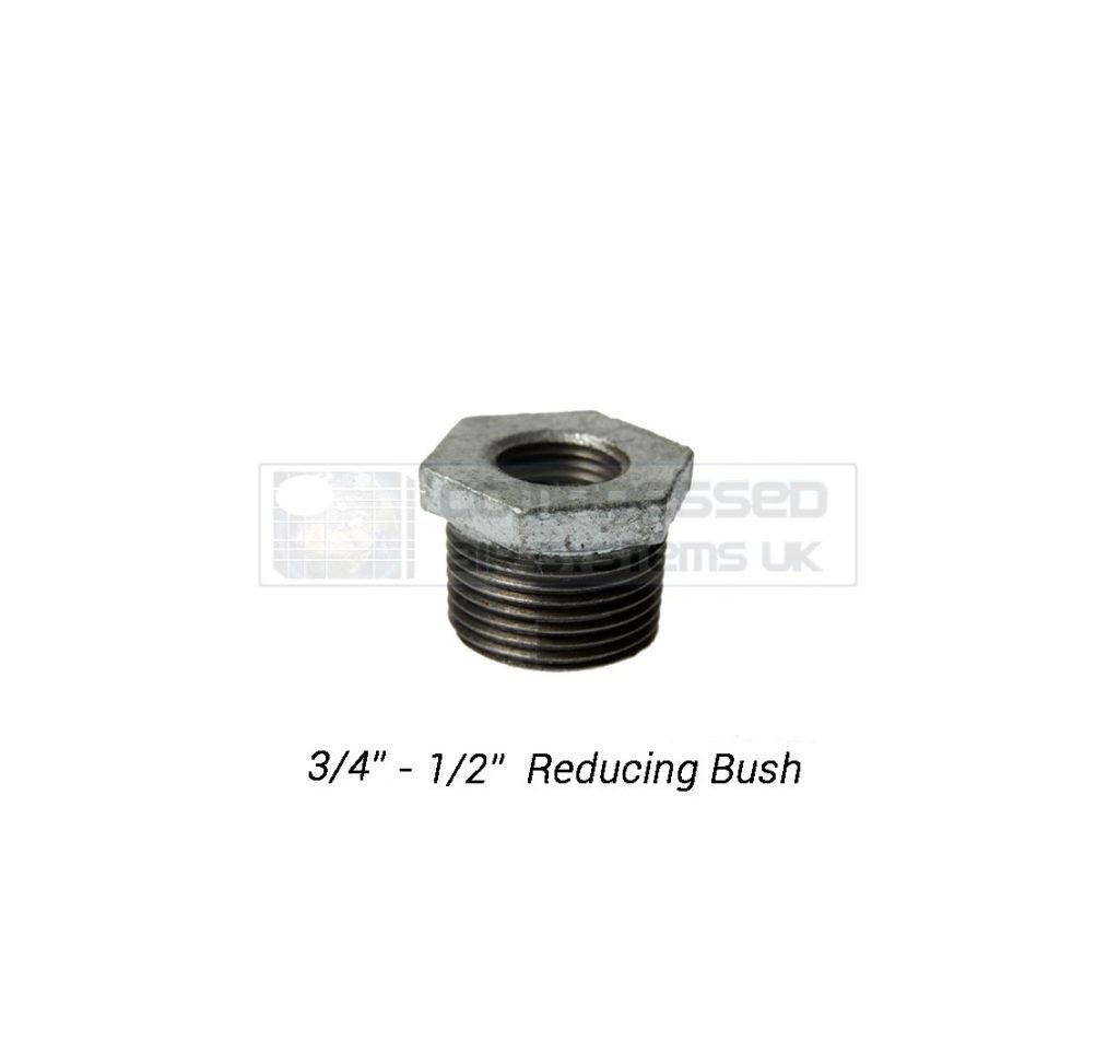 3/4" - 1/2" BSP Galvanized Reducing Bush