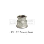 3/4" - 1/2" BSP Galvanized Reducing Socket
