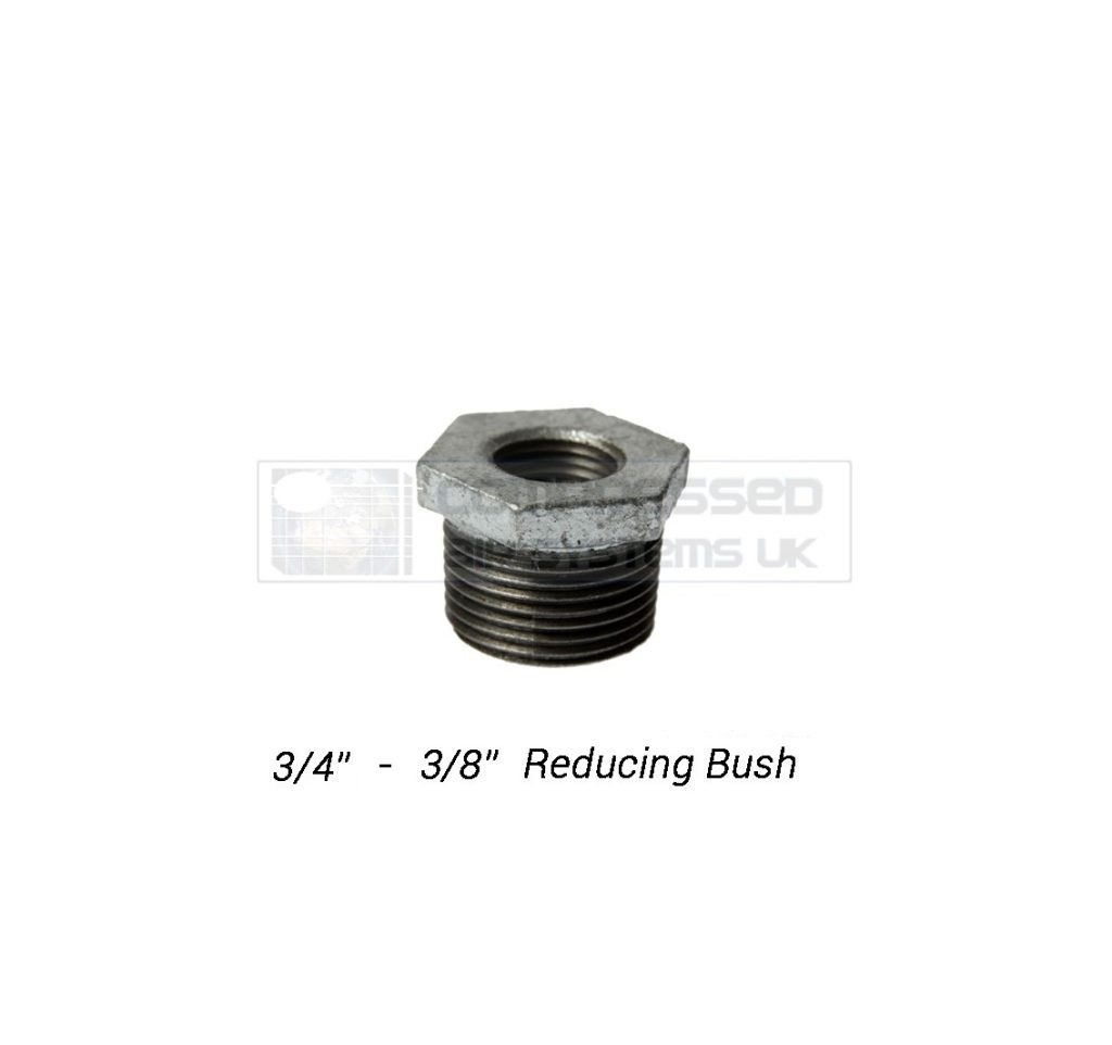 3/4" - 3/8" BSP Galvanized Reducing Bush