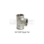 3/4" BSP Galvanized Equal Tee