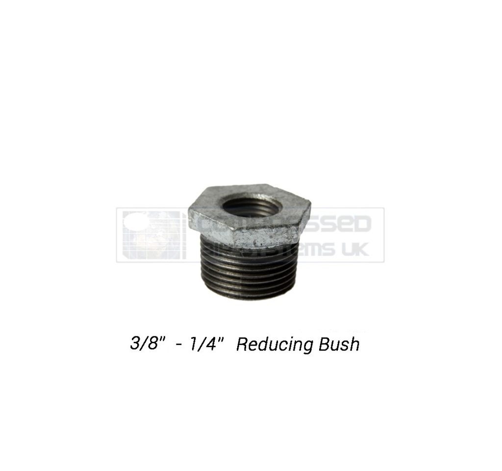 3/8" - 1/4" BSP Galvanized Reducing Bush